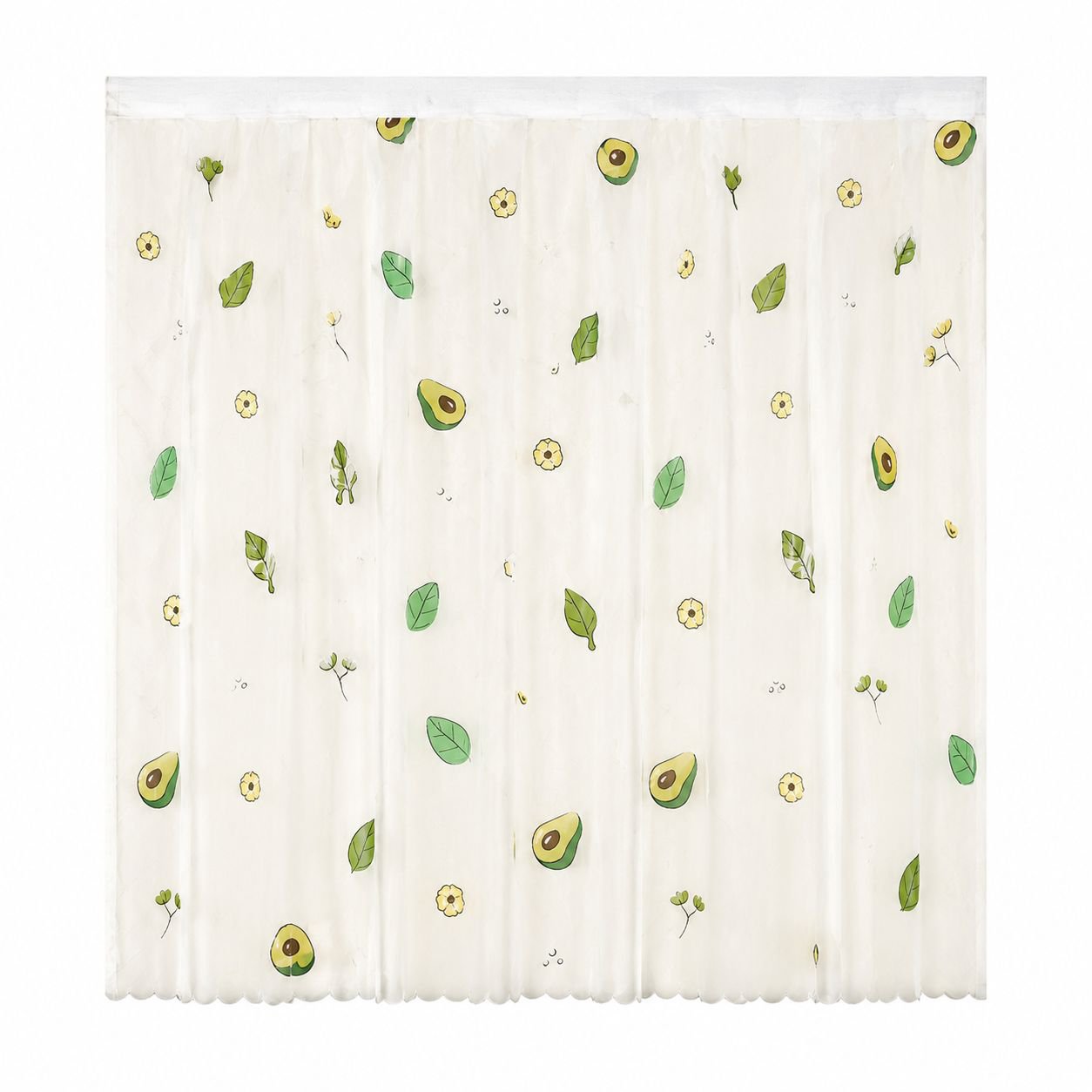 Breathable Windproof Tulle Curtain No Drilling Velcro Cute Curtain