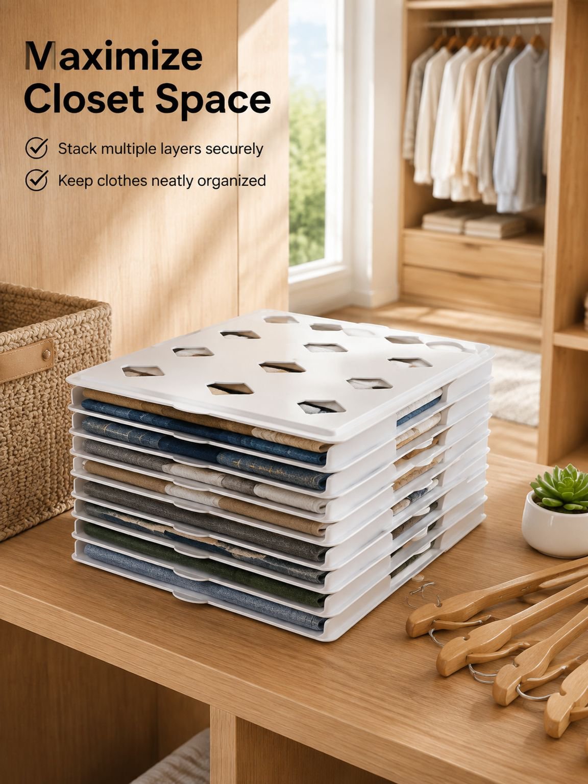 Clothing Folding Storage Board Jeans Sweaters T-shirts Home Wardrobe Organizer Multifunctional Plast