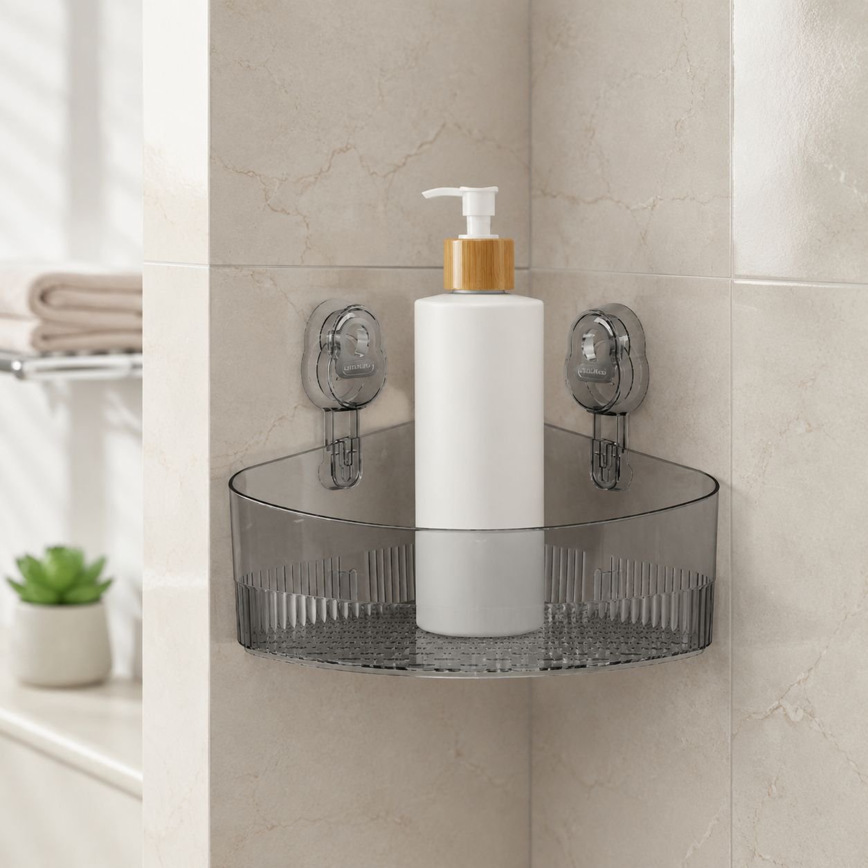 Easy installation of suction storage rack without drilling