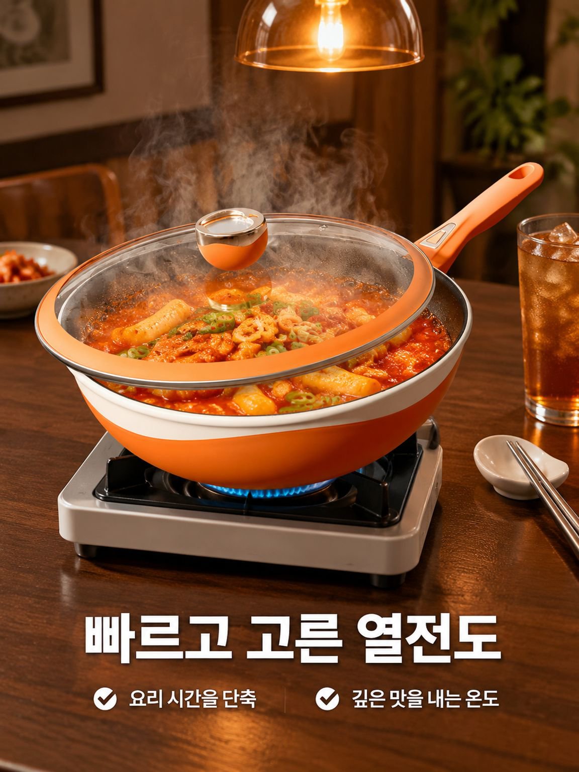 비주얼 투톤 볶음팬 논스틱 건강 무코팅 볶음팬 후라이팬 레인지 국가표준 투톤 볶음팬