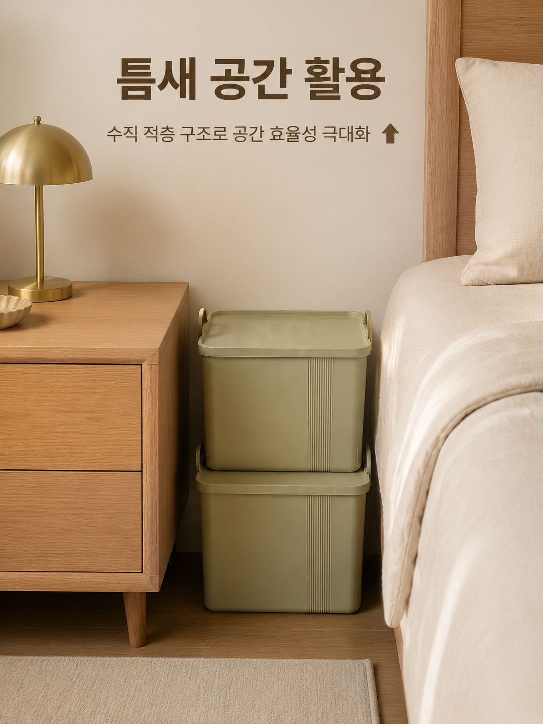 깔끔하게 쌓아 올릴 수 있는 다용도 정리함