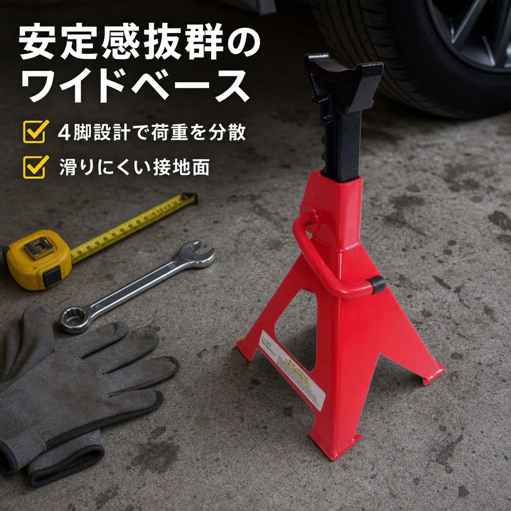 車用ジャッキベース安全スタンド メンテナンス必需品 2〜12トン汎用タイプ
