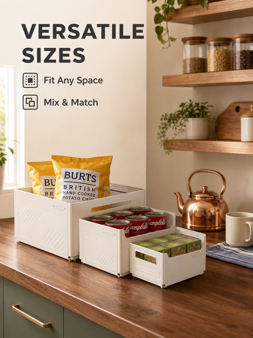 Cabinet storage box, drawer-style extendable desktop snack and sundry kitchen organizer, deep cabine