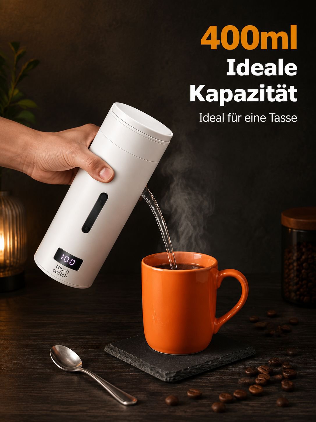 Wasserkocher mit automatischer Abschaltung für Reisen