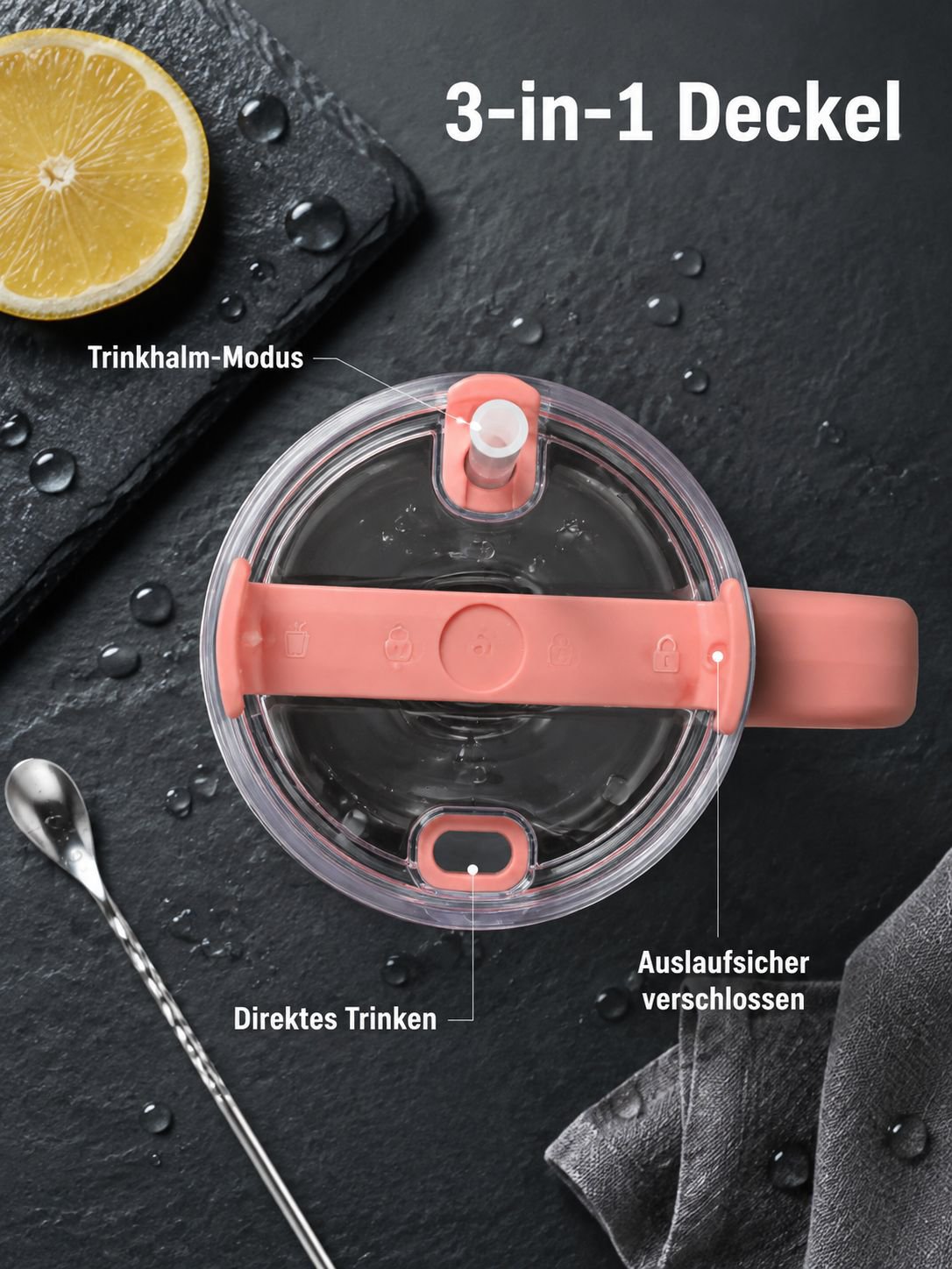 40oz Edelstahl-Thermobecher mit großem Fassungsvermögen für Auto