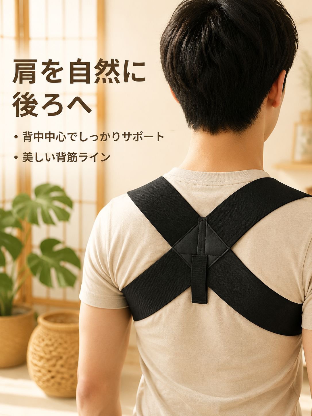 肩開き姿勢矯正ベルト