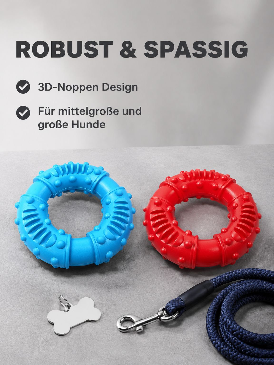 Quietschender Rugby-Ball aus Gummi für Hunde
