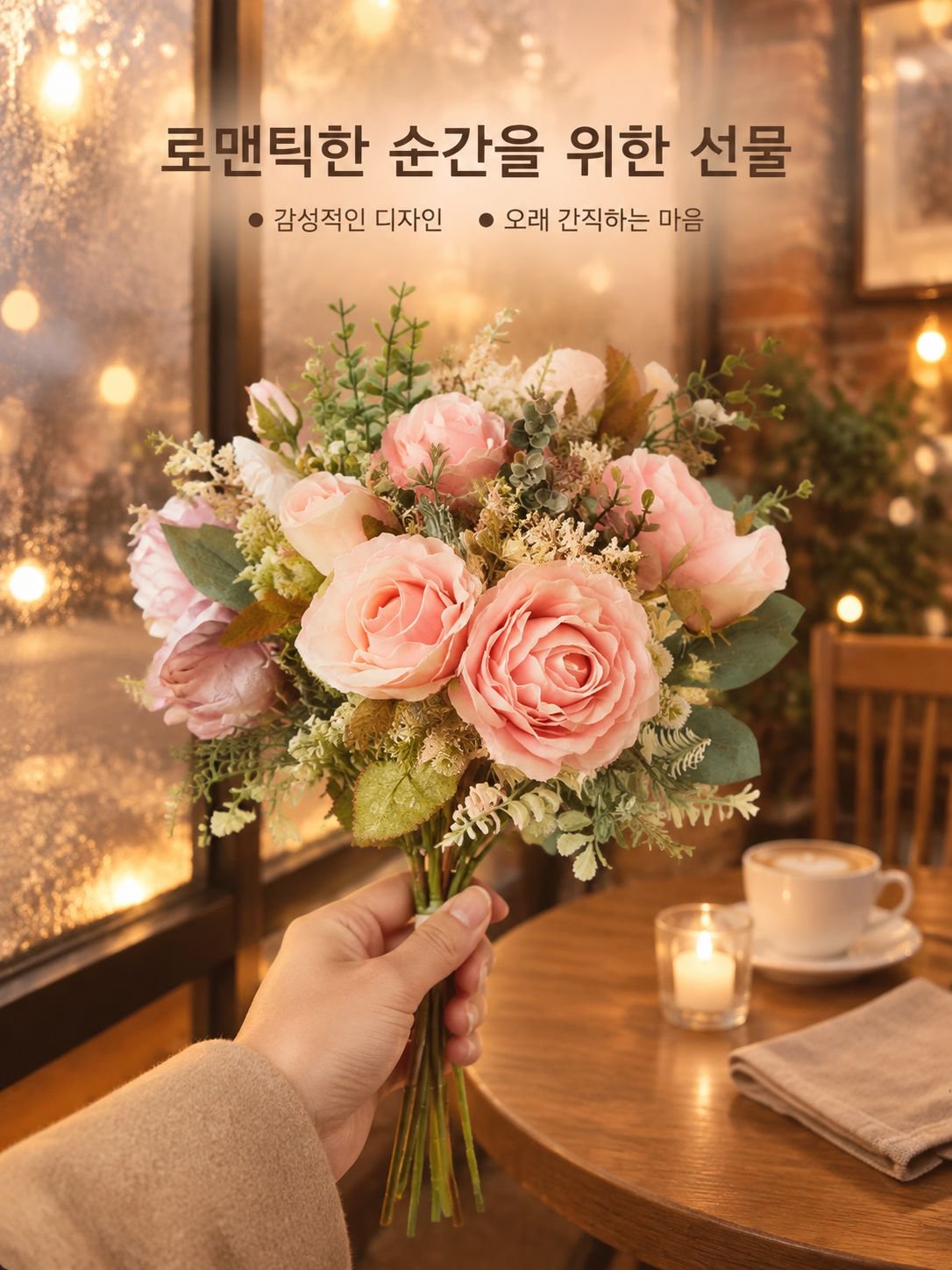 인조 장미 꽃다발