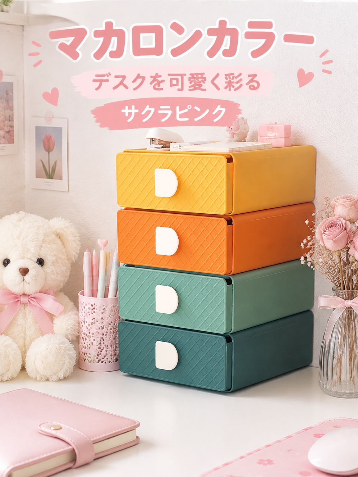 散らかりやすいデスクを整頓する卓上収納ケース