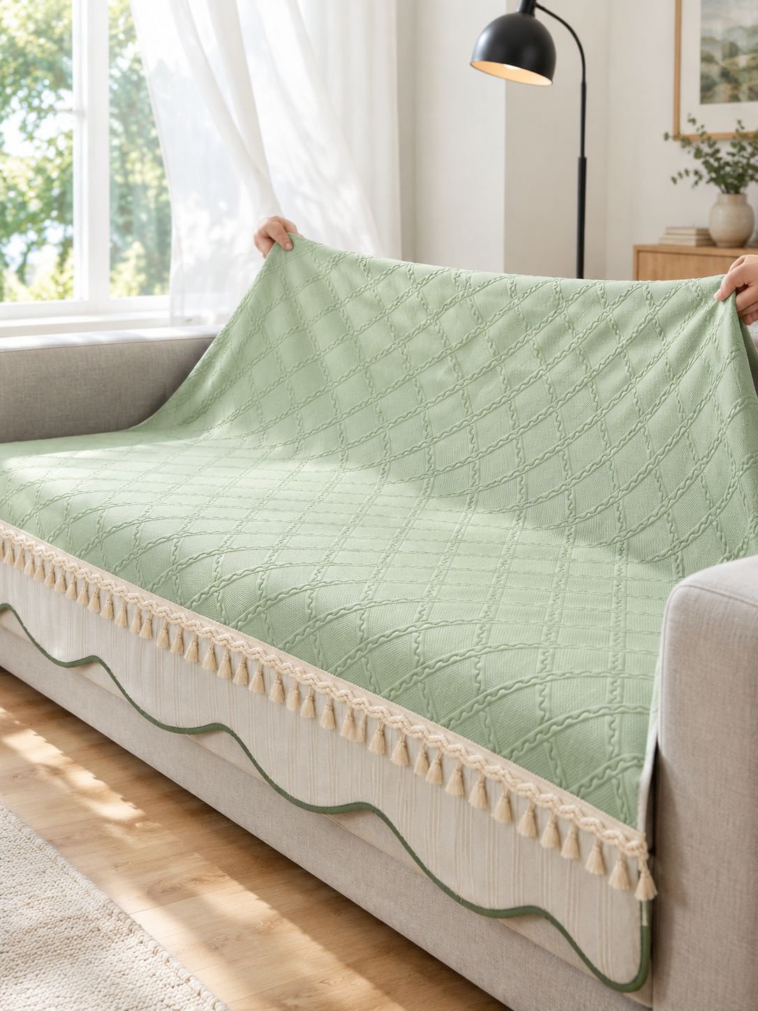 Stilvoller Sofabezug Überwurf als Wohnaccessoire