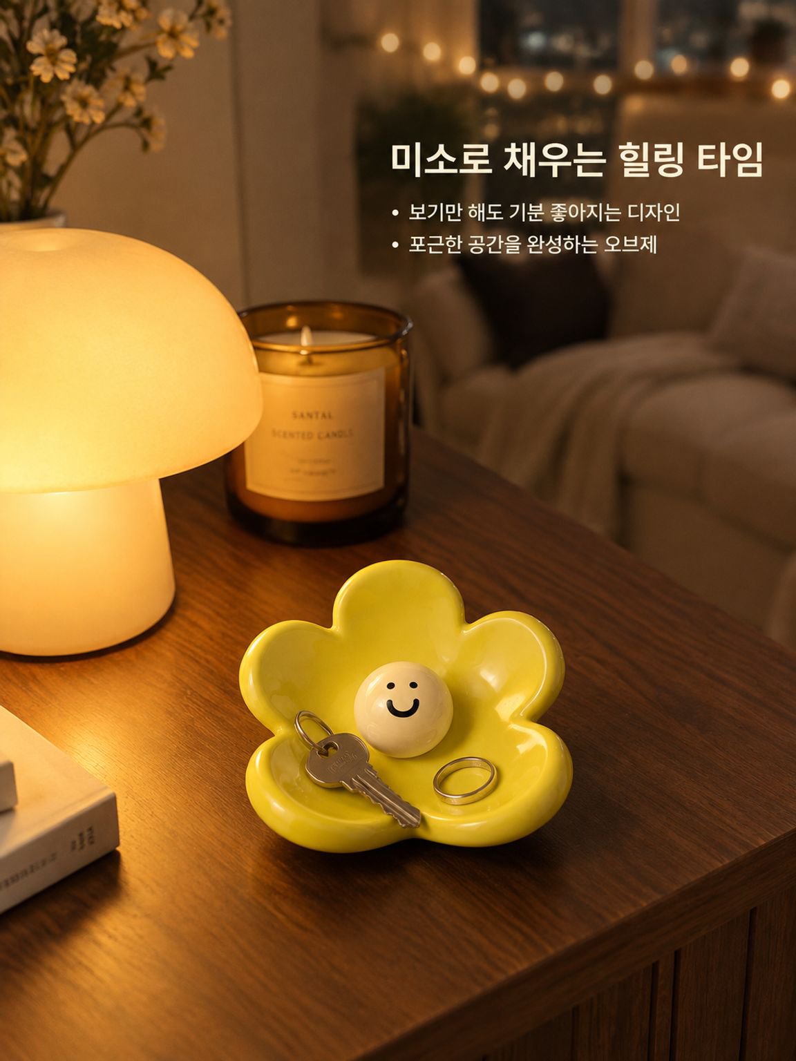 귀여운 스마일 세라믹 꽃병 창의 장식 홈 장식품