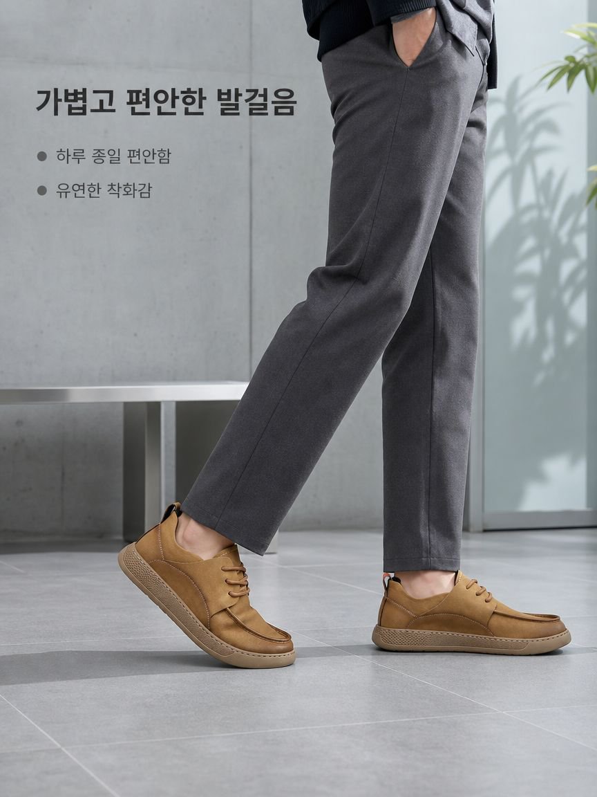천연가죽 통기성 냄새 안나는 캐주얼화