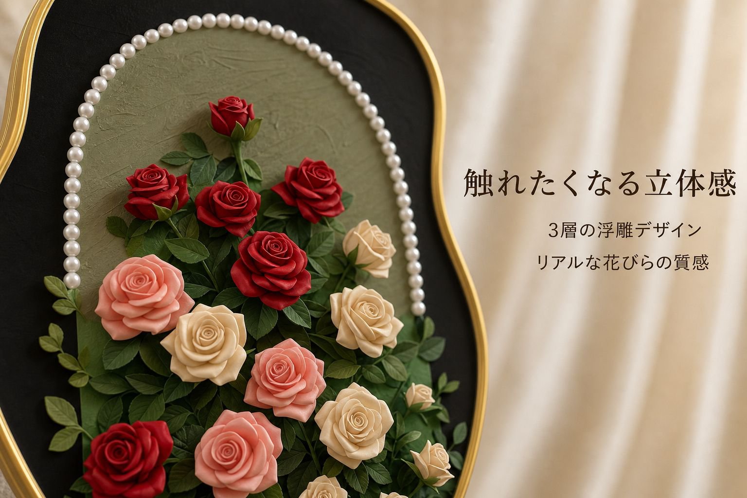ロマンチックなパールローズ工芸品