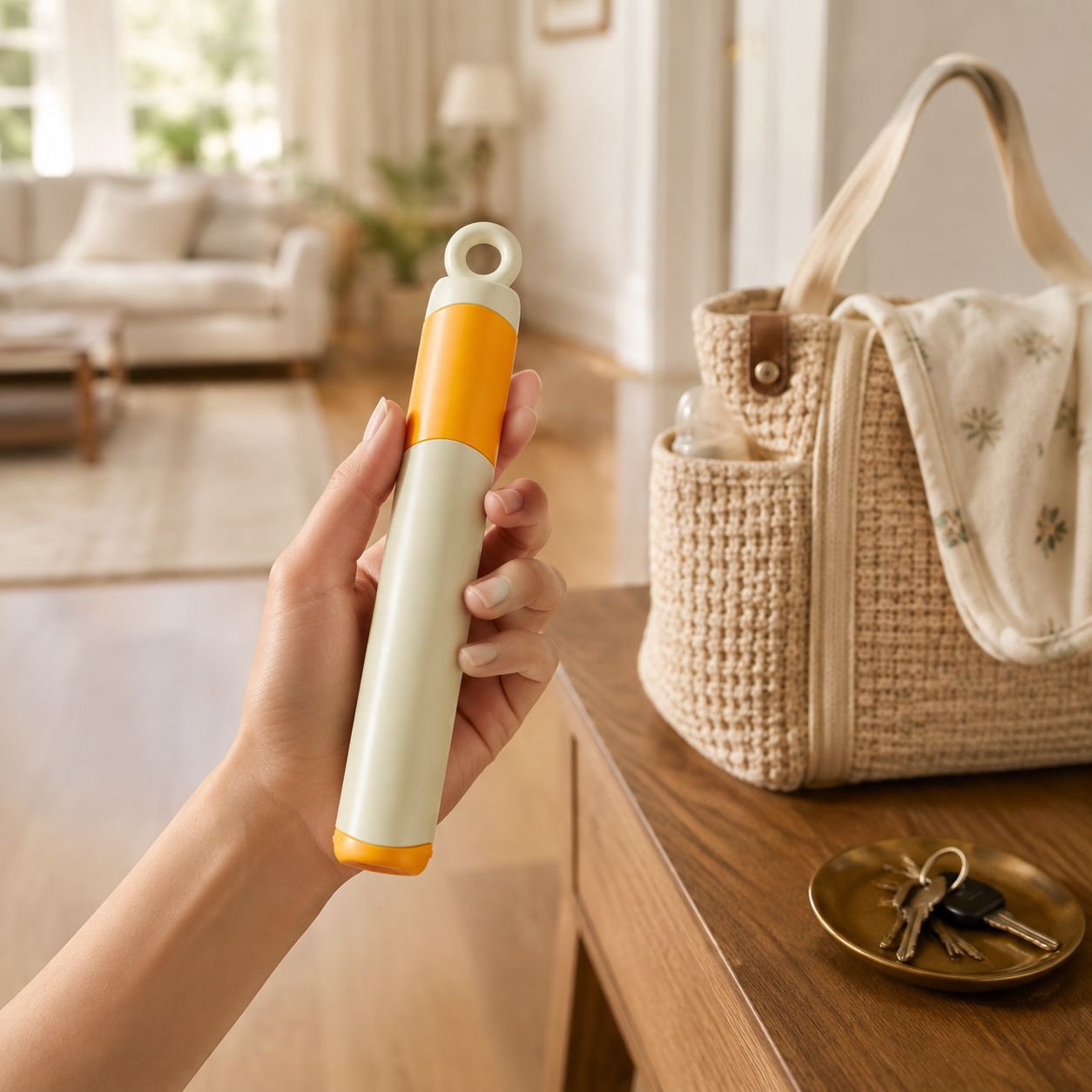 Bottle and cup brush with ergonomic handle design