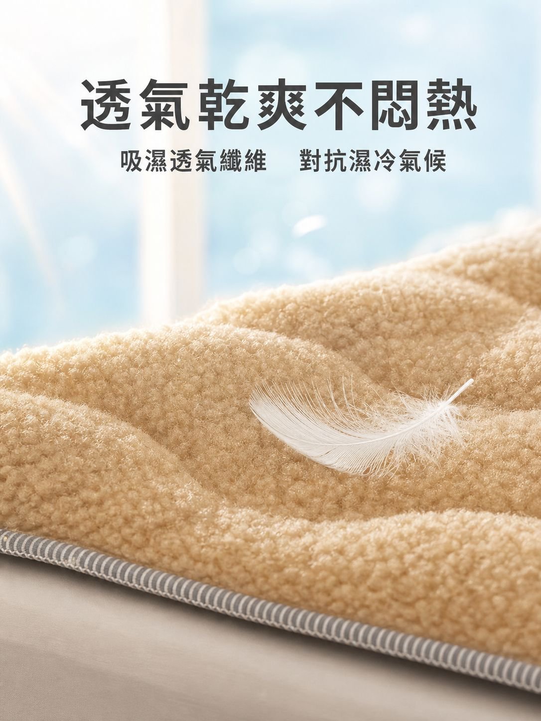 加厚保暖羊羔絨床墊
