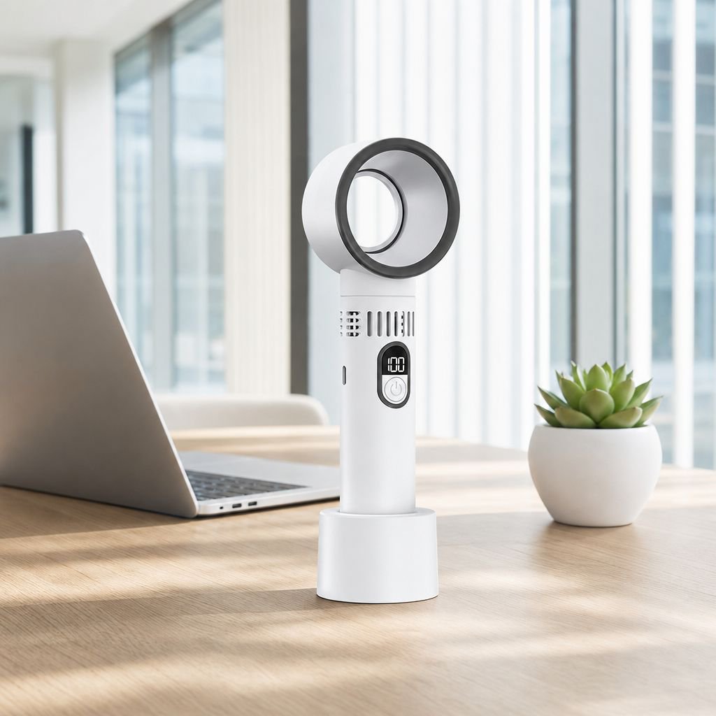 Přenosný ruční ventilátor bez lopatek