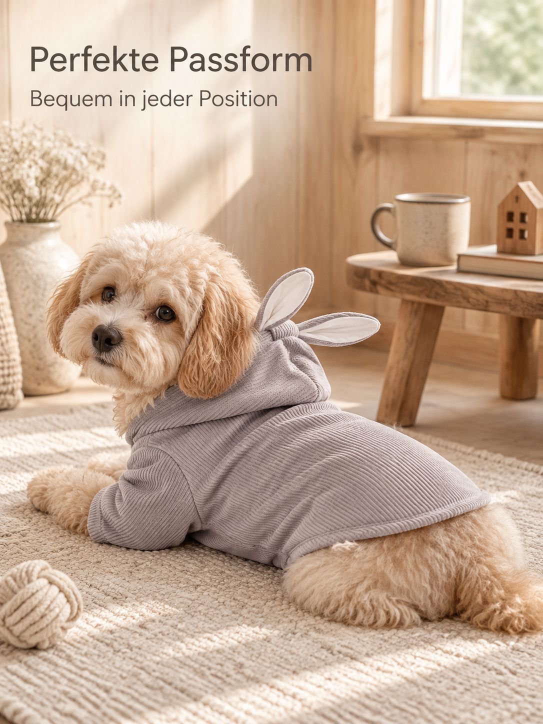 Hasenohren-Sweatshirts für Hunde, Bichons, Teddy-Hunde, Katzen-Haustierkleidung, Herbst-, Winter-, F