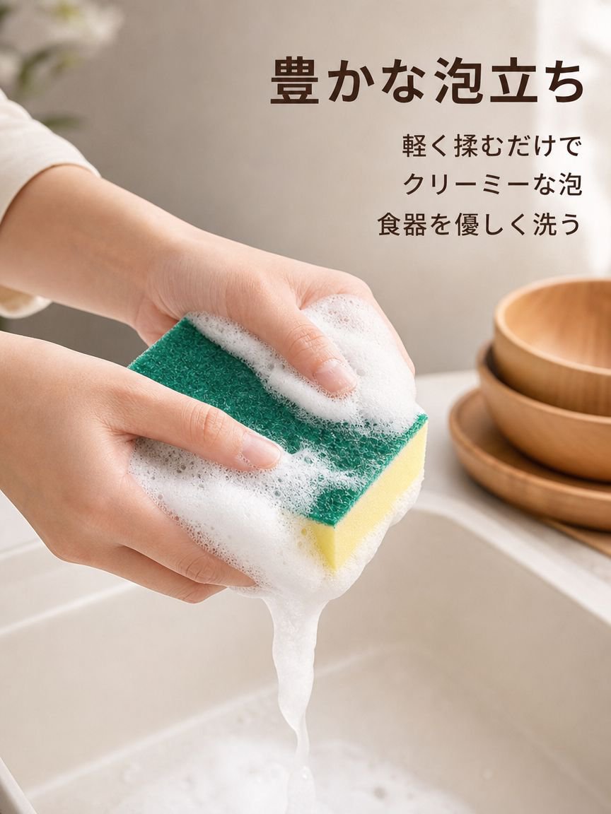 家庭用鍋洗いスポンジたわし
