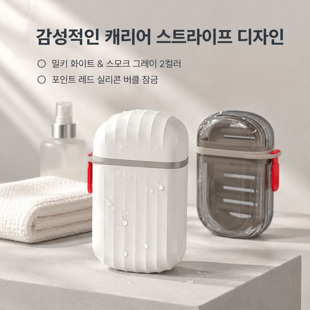 여행용 휴대용 비누케이스 물빠짐 뚜껑형 비누받침대 방수 수납 비누곽