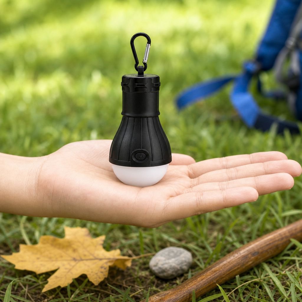 Easy-to-install hanging LED light for tents and shelters