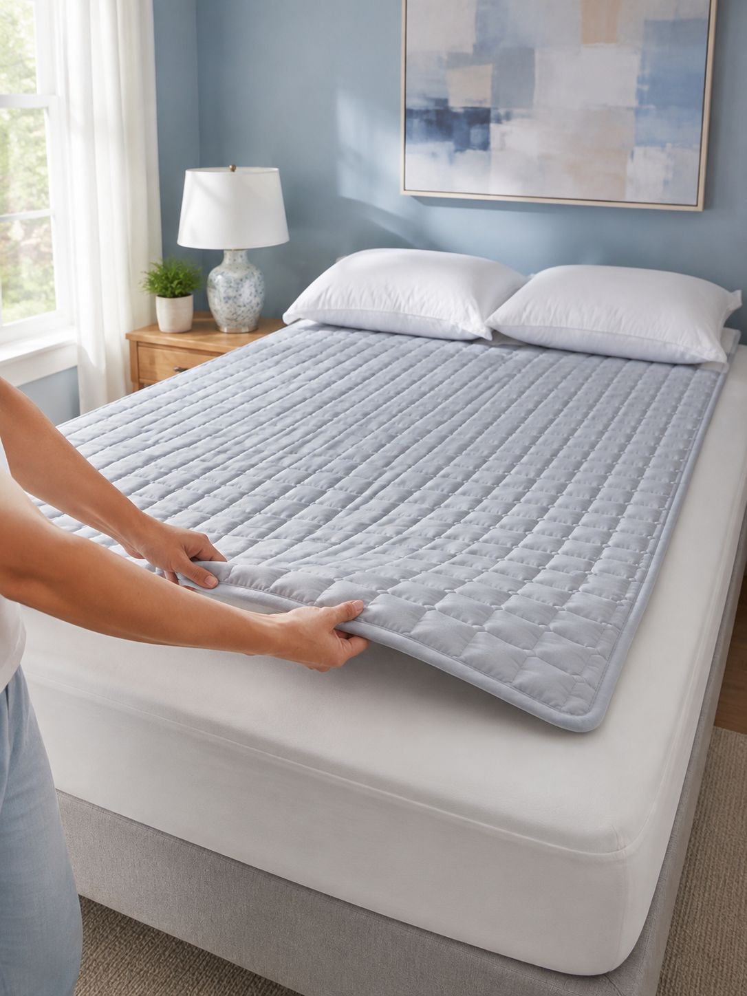 Colchoneta resistente y lavable a máquina para dormitorio