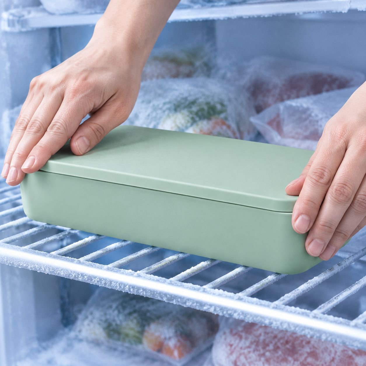 Reusable silicone freezer box for bread and more