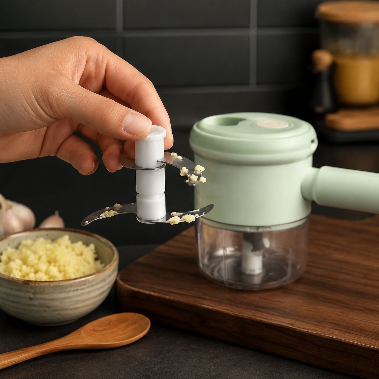 All-in-one electric chopper for meal prep