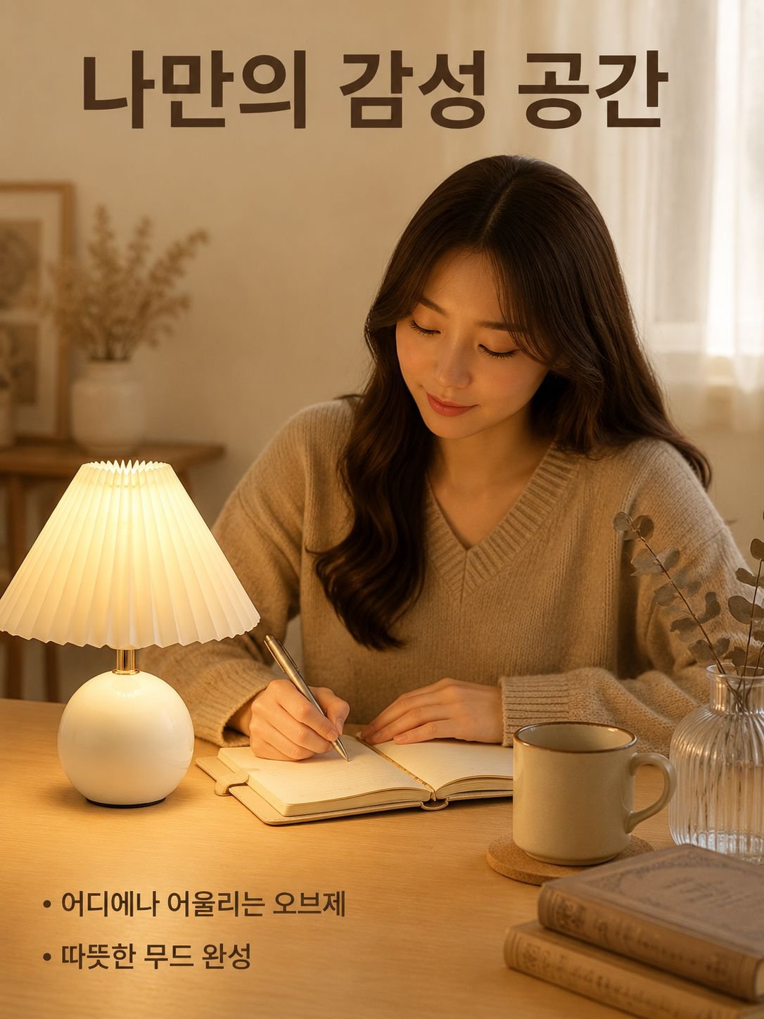 아코디언 플리츠 테이블 램프