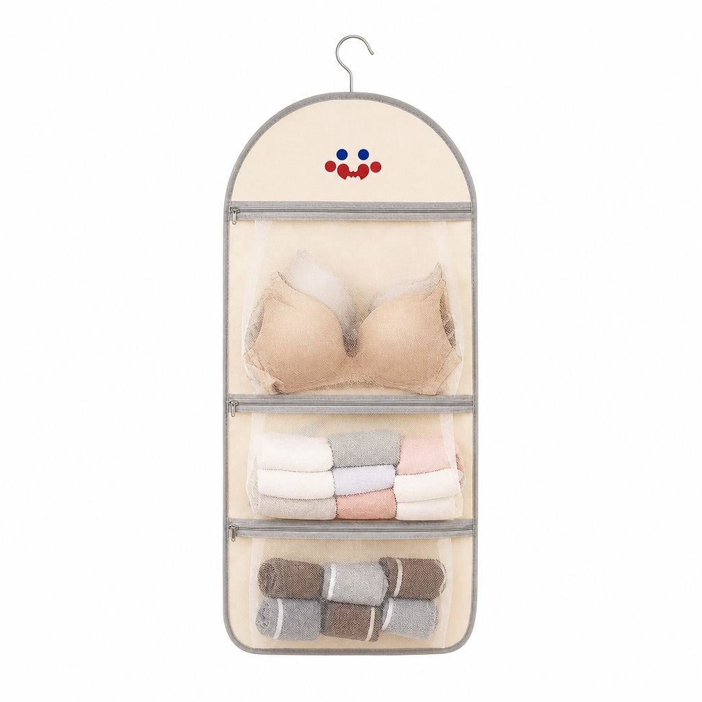 Dormitory Hanging Mesh Organizer Underwear Sock Clothes Storage Bag