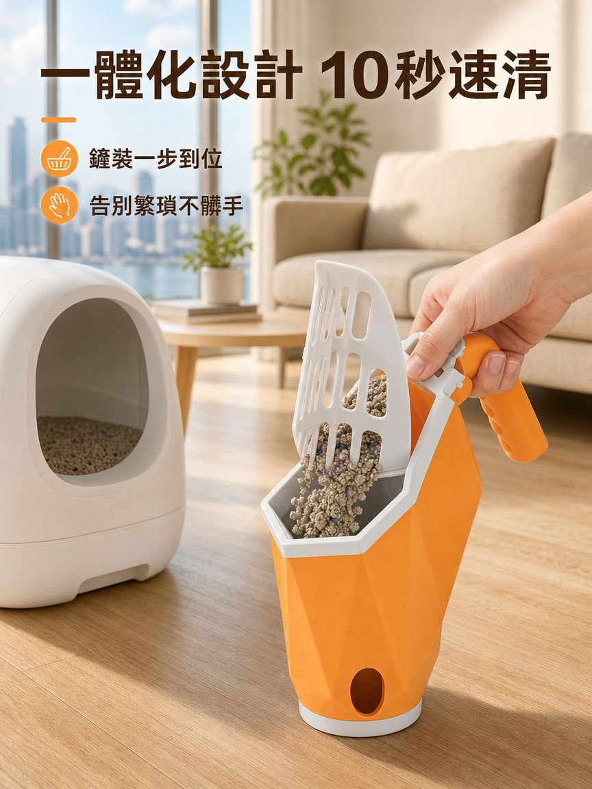 貓咪垃圾袋帶貓砂鏟