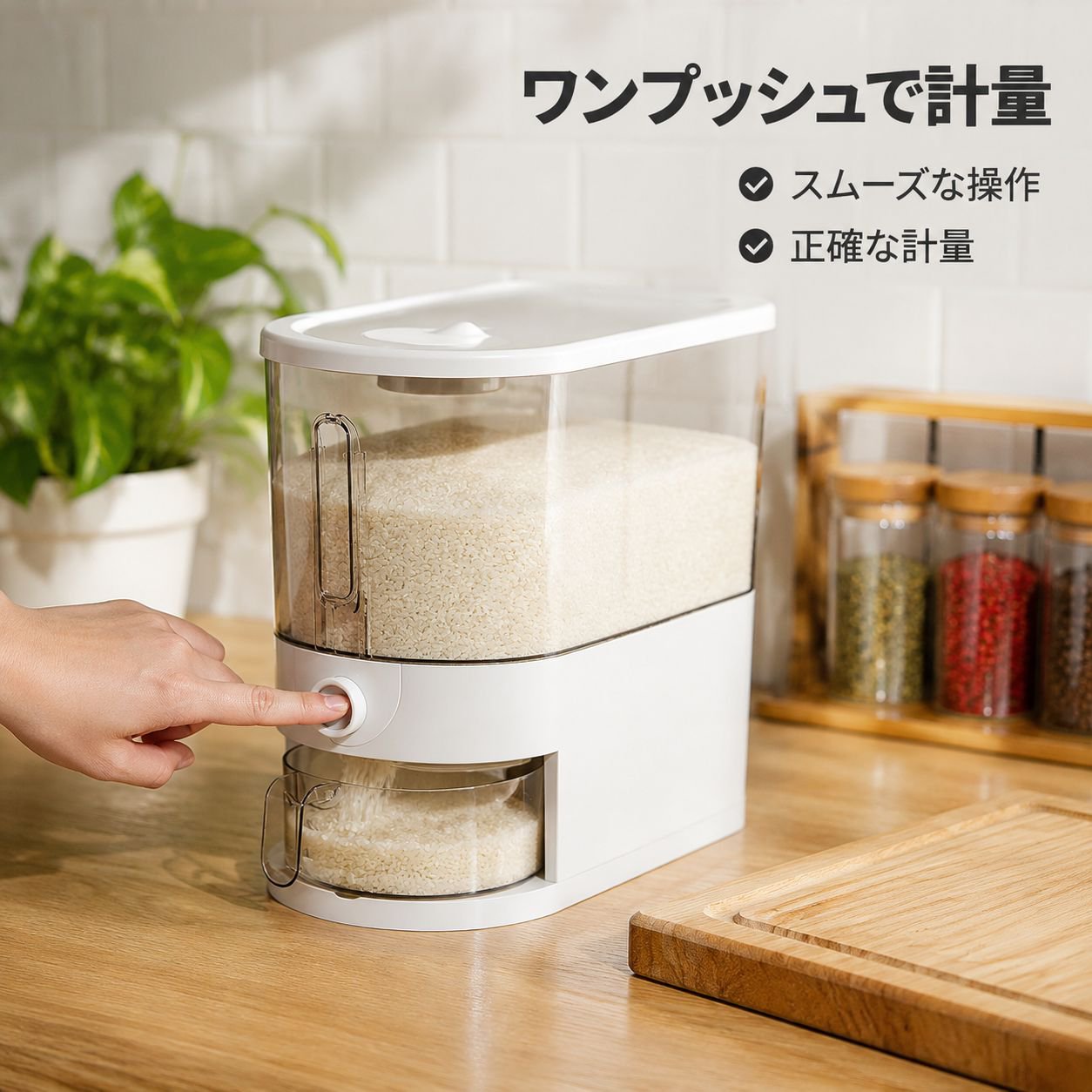 新作家庭用プラスチック米びつ