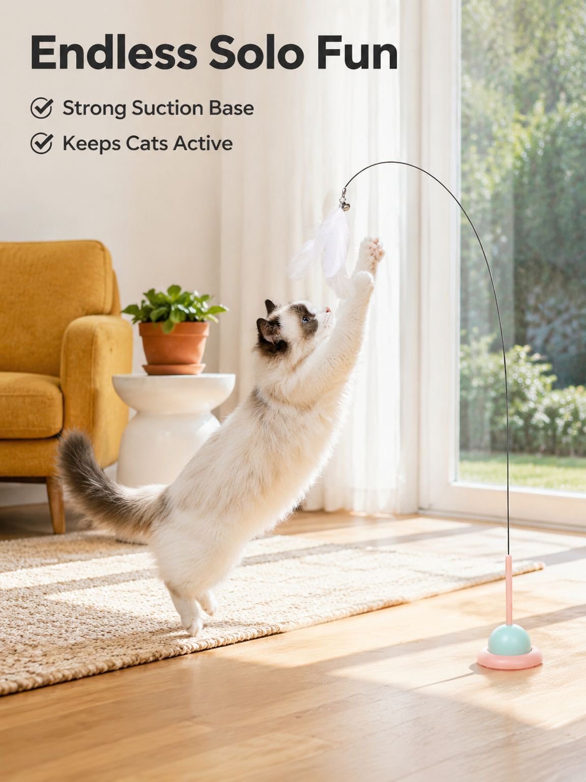 Cat interactive suction cup cat toy