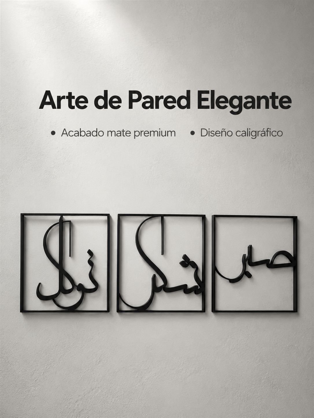 Juego de tres adornos de pared de arte en hierro
