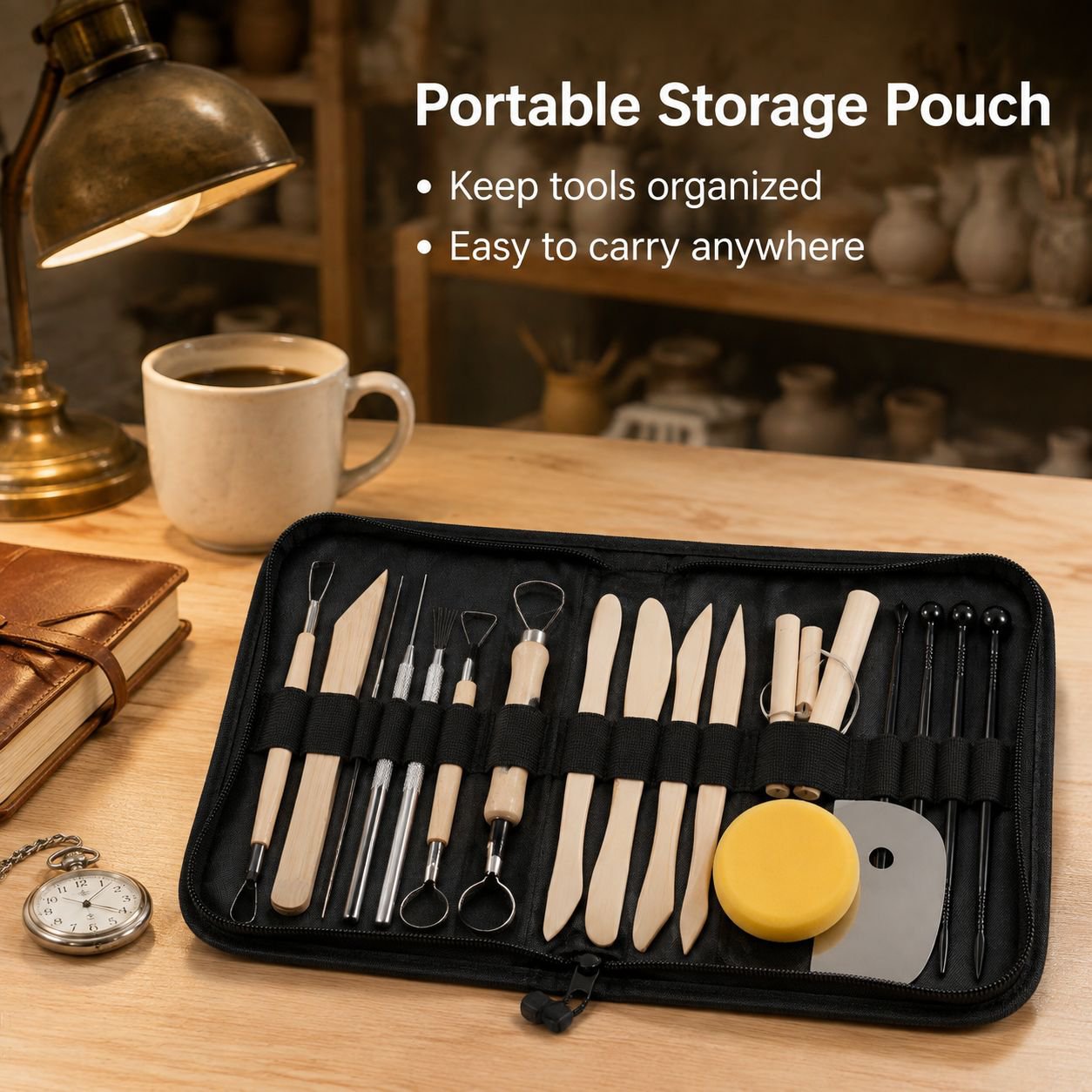 Stone Plastic Clay Carving Tool Kit for DIY, Includes 7 Carving Needles and Pottery Tools