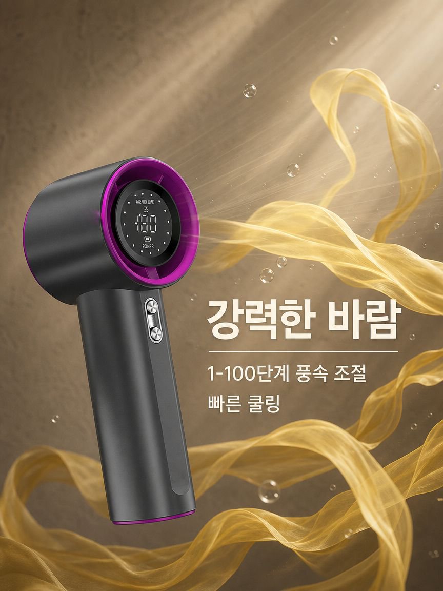 고속 휴대용 핸디 선풍기
