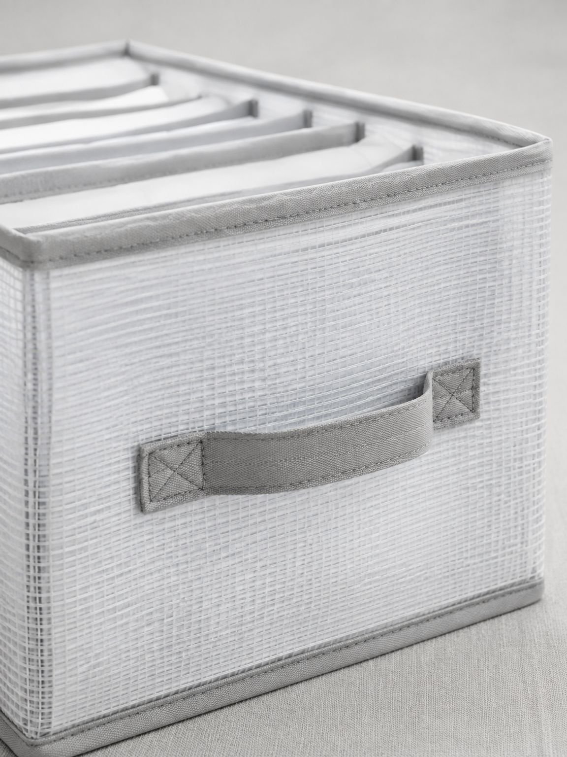 Durable clear drawer organizer for closet storage