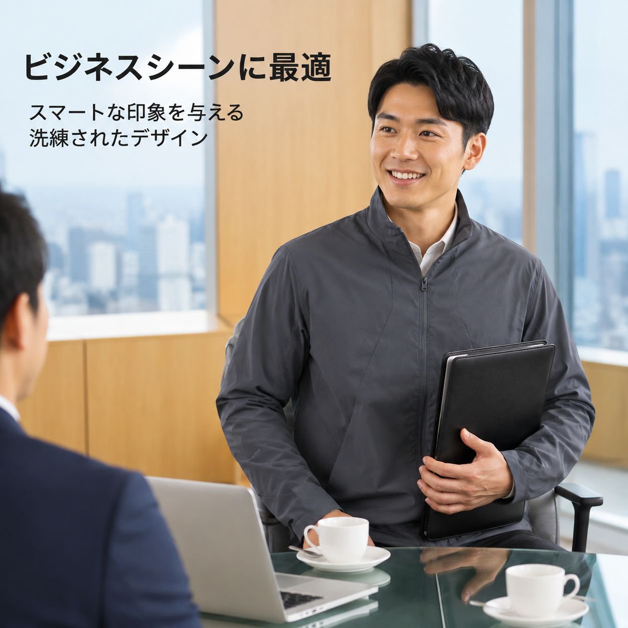 ビジネス通勤用薄手防風防水ジャケット