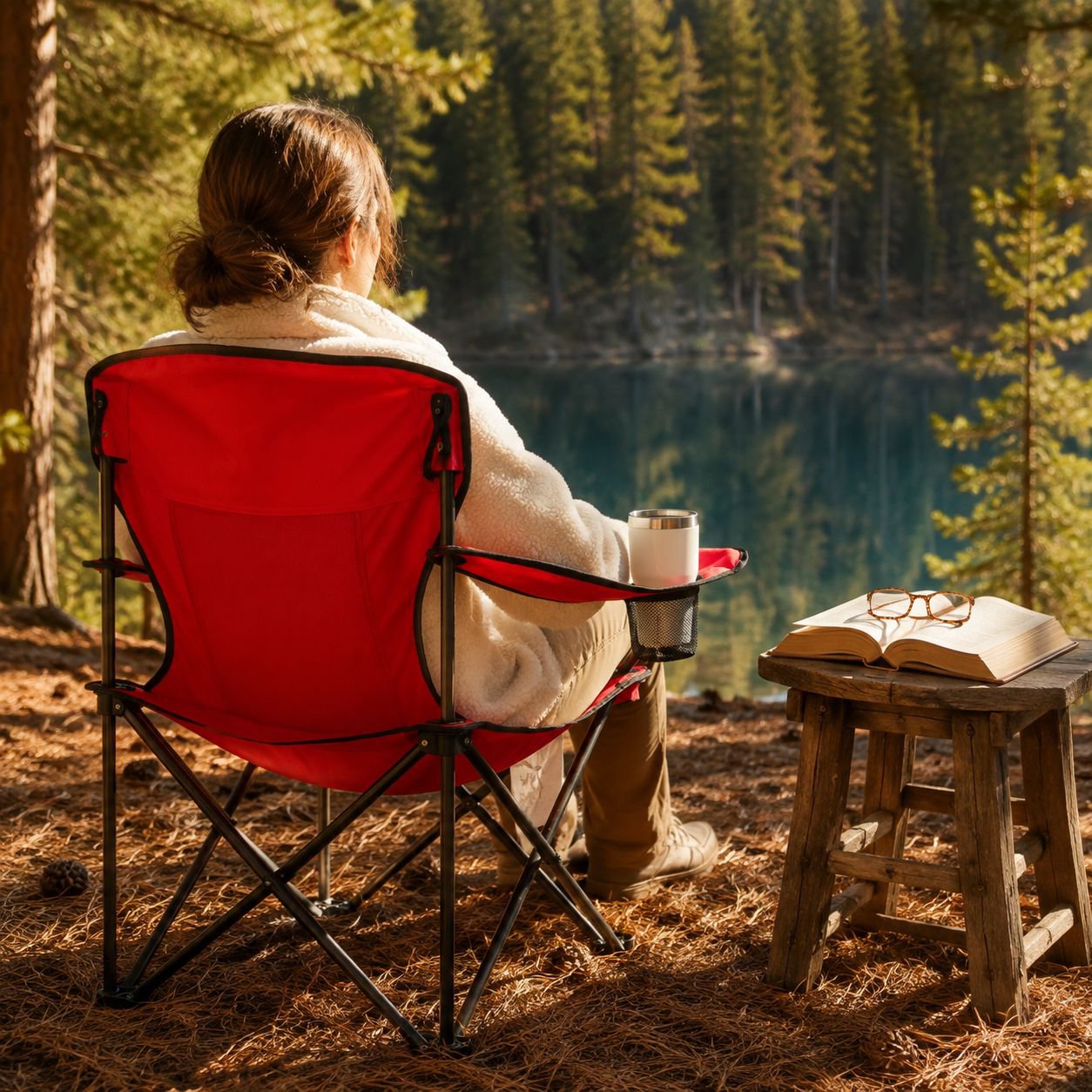 Utilisation de la chaise de camping tout-terrain en montagne