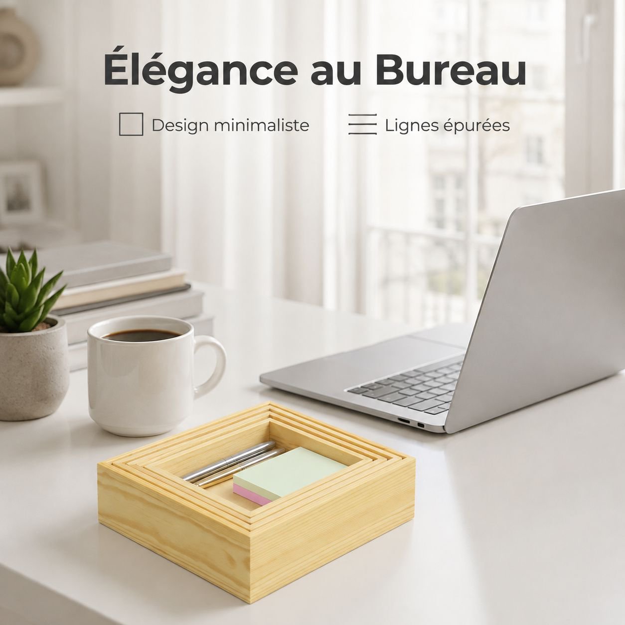Organisateur de bureau en bois