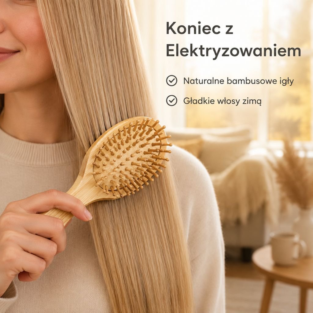 Grzebień do włosów bambusowy