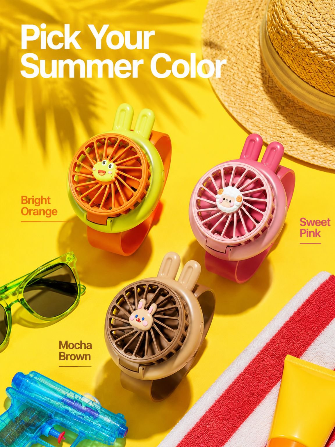Close-up image of the Cute Mini Fan with adjustable settings