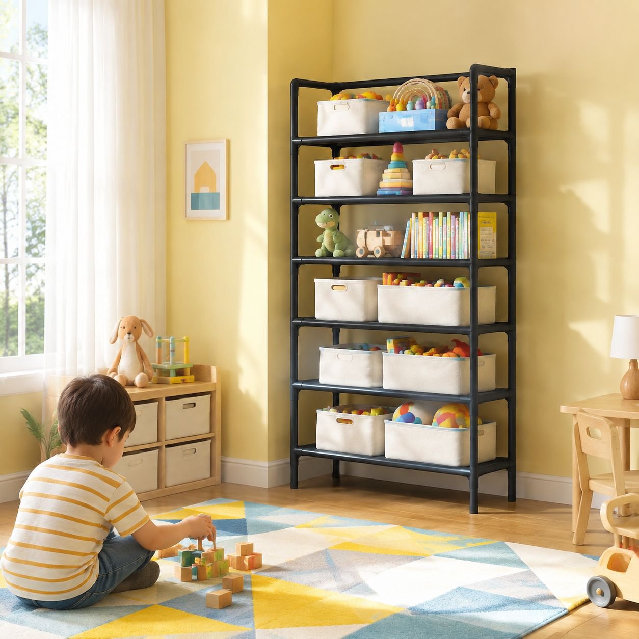 Versatile storage rack for bedroom or office