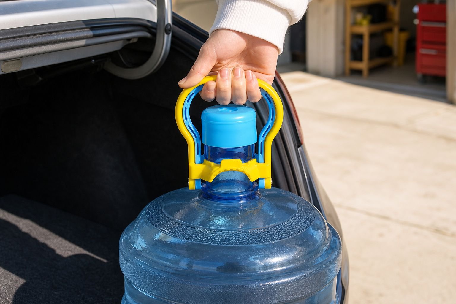 Easy carry handle for large water bottles