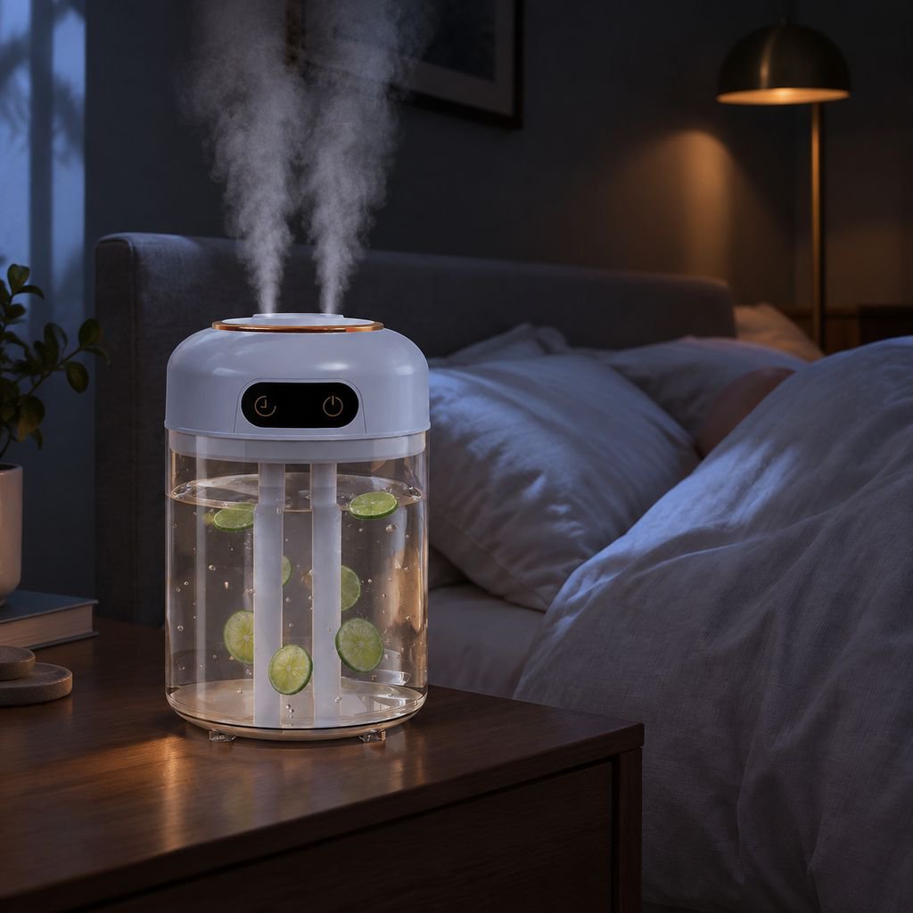 Quiet operation humidifier for bedroom and office