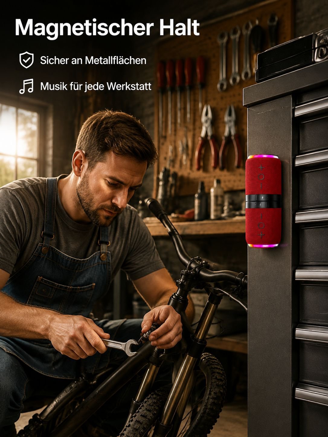 Modischer tragbarer Bluetooth-Lautsprecher mit Magnetfunktion