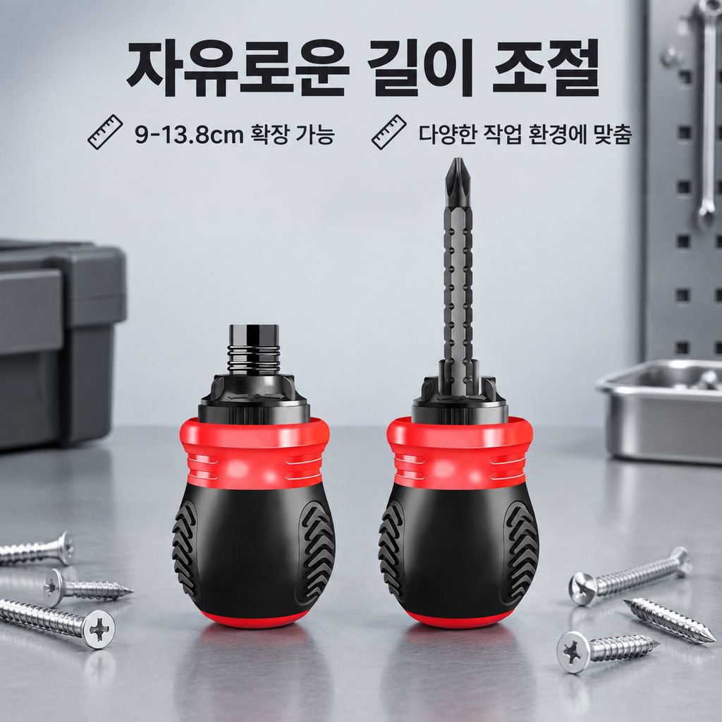 미니 주먹 숏 라쳇 드라이버 십자 일자 별 2in1 다기능 세트