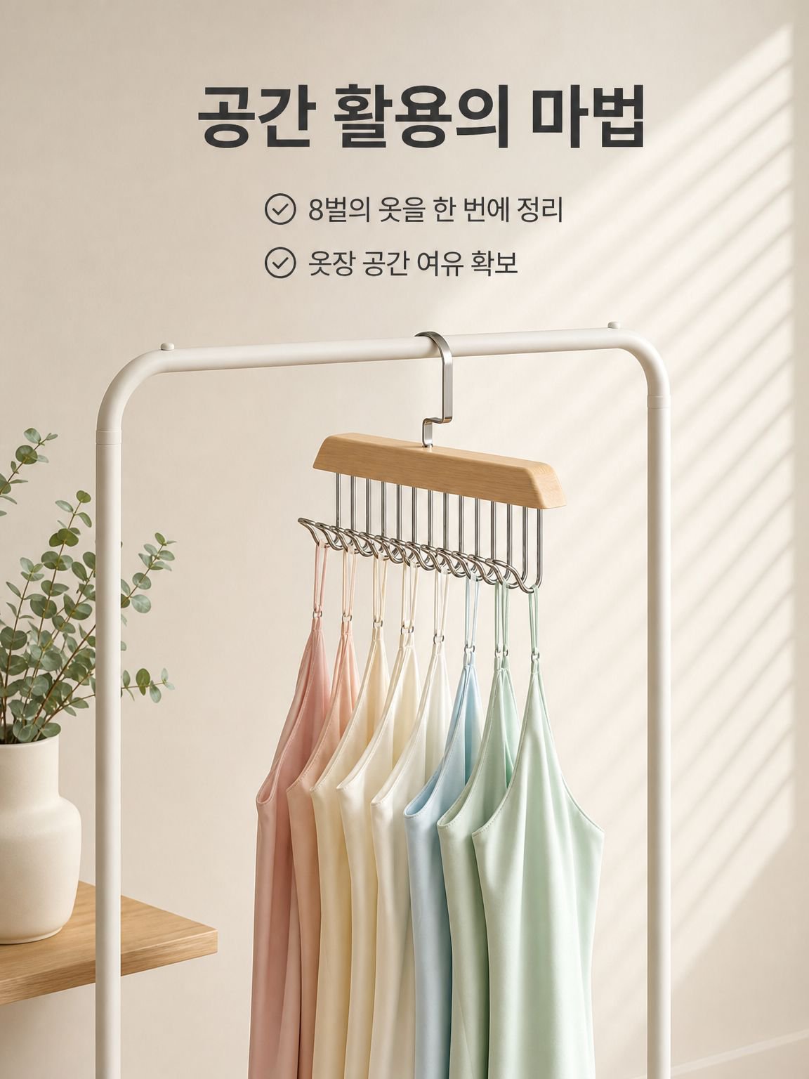 원목 8후크 옷걸이 