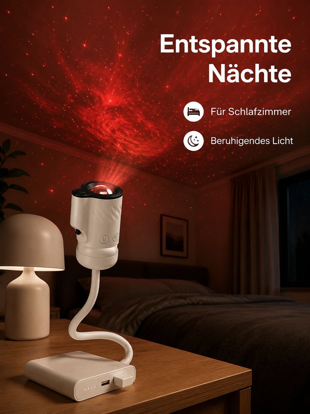 USB Sternenprojektor Nachtlicht für Auto und Zuhause, romantische Atmosphäre Lampe