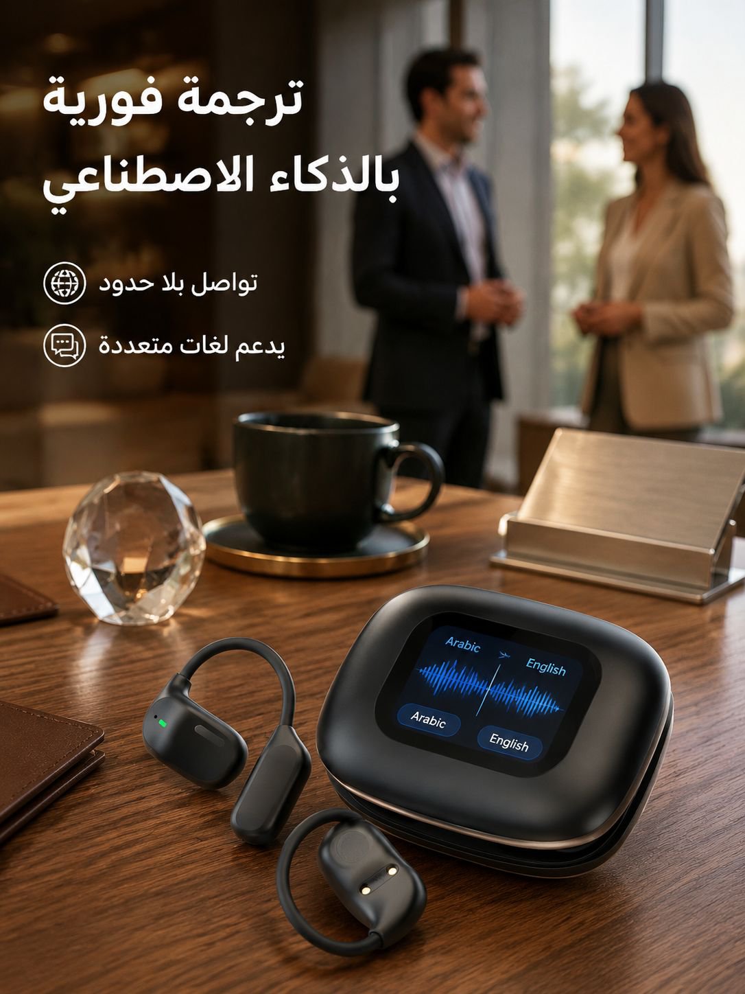 (بدون إعلانات مدى الحياة) أول سماعة للترجمة الترفيهية الصوتية والمرئية