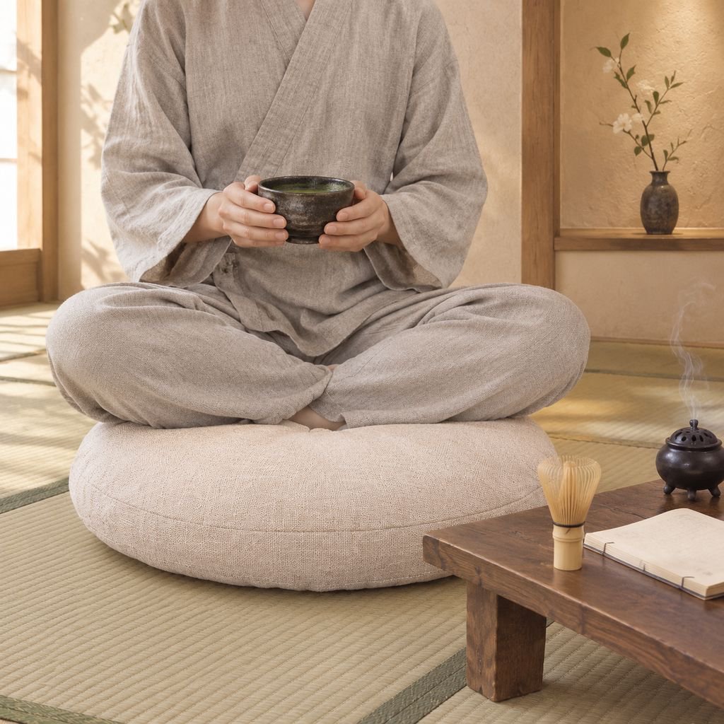 背中を支える背もたれ付きクッション